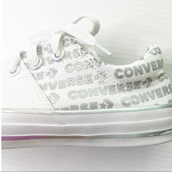 Converse White with Opalescence and Silver Accents (7) - Picture 2 of 16